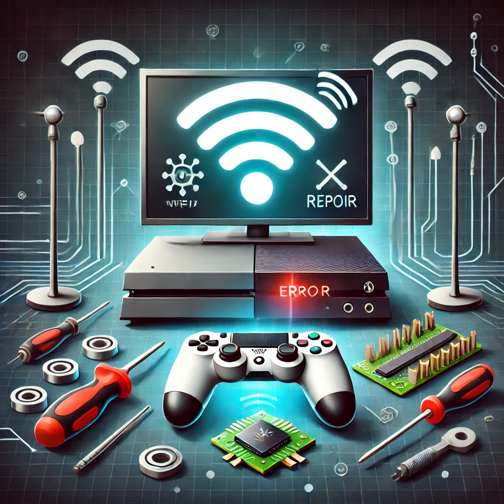 Game console wifi and network connectivity repair